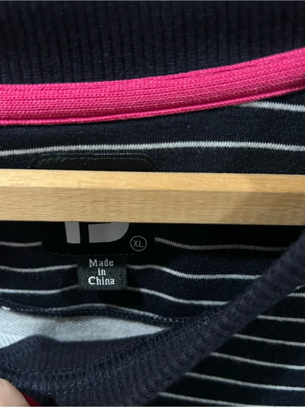 LN Footjoy Navy striped pullover Golf Jersey fine knit Sweatshirt